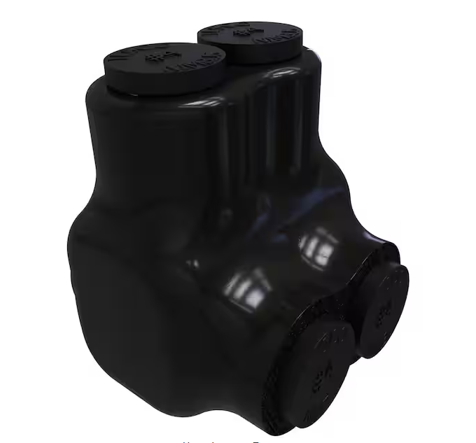 Nimbus Insulated Aluminum Multi-Tap Connector, Conductor Range 4-14, 2 Ports, Single Sided Entry (2-Pack) - 91006426797