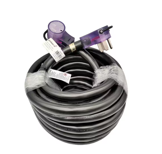 50 ft. STW 6/3+8/1 4-Wire Heavy-Duty RV/EV/Generator 50 Amp 125-Volt/250-Volt 14-50 Extension Cord NEMA 14-50P to 14-50R - 91006554588