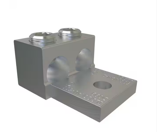 Aluminum Mechanical Lug Connector, Conductor Range 600-2, 2 Ports, 1 Hole - 91006426748