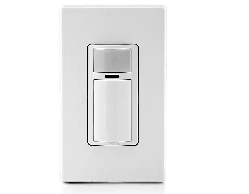 Decora Vacancy Motion Sensor In-Wall Switch, Manual-On 15 Amp Single Pole Multi-Way or Multi-Sensor, White - 91008438947