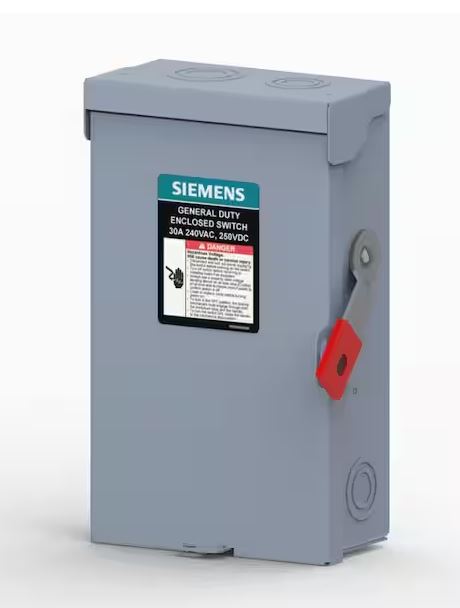 General Duty 30 Amp 3-Pole 240-Volt Non-Fusible Indoor Max Series Safety Switch - 91009962463