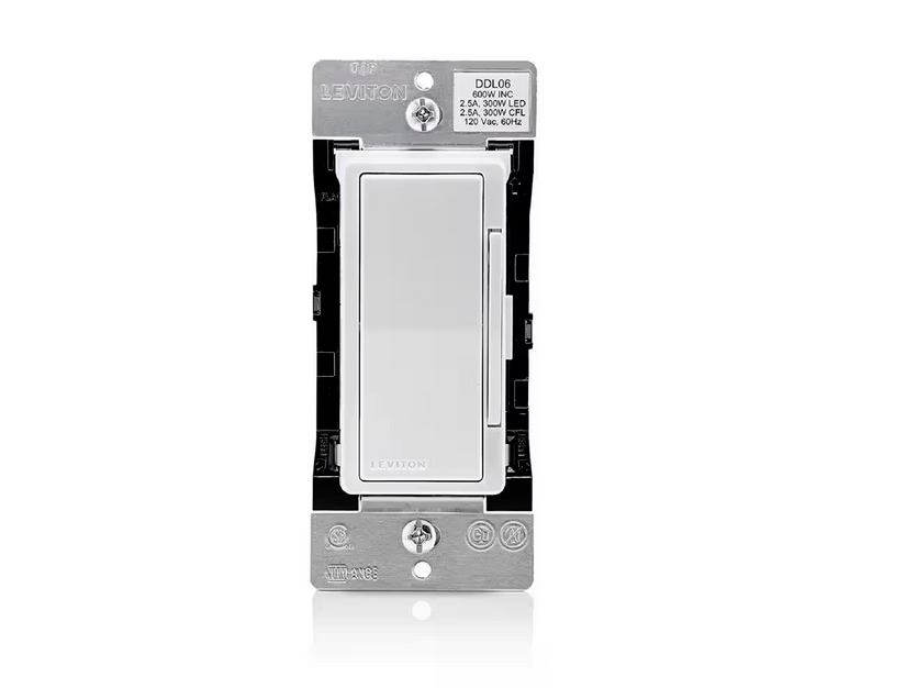 Decora Digital Dimmer 300-Watt LED and CFL/600-Watt Incandescent/Halogen, White/Light Almond - 91002374958