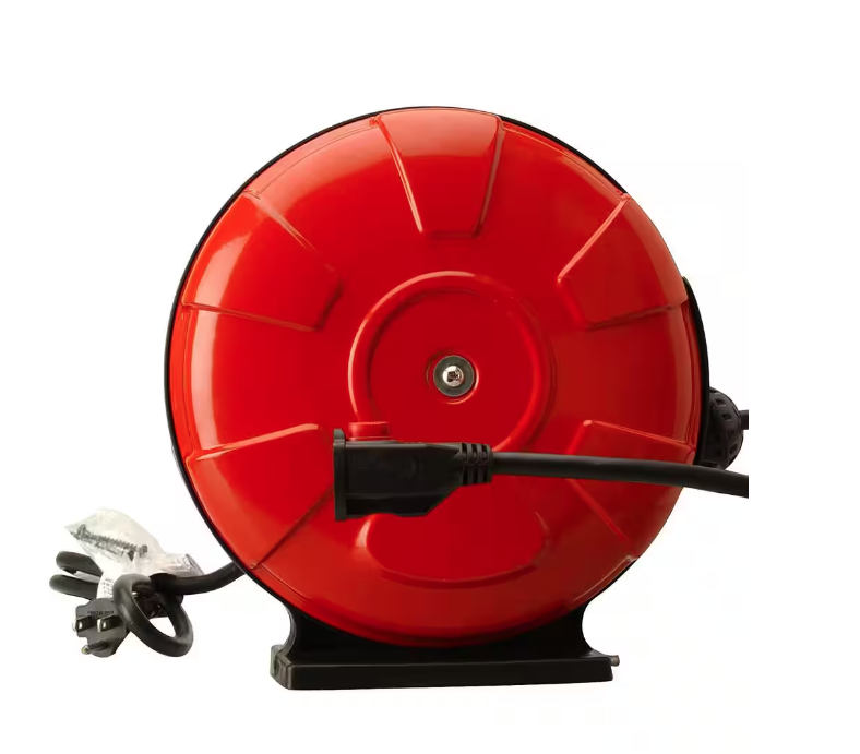 30 ft. 14/3 SJTW Retractable Cord Reel with Locking Plug