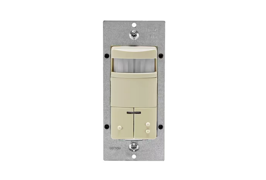 Decora Dual-Relay Passive Infrared Wall Switch Occupancy Sensor, Ivory