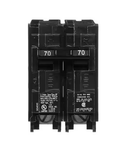 70 Amp 2-Pole Type QP Circuit Breaker - 9327949