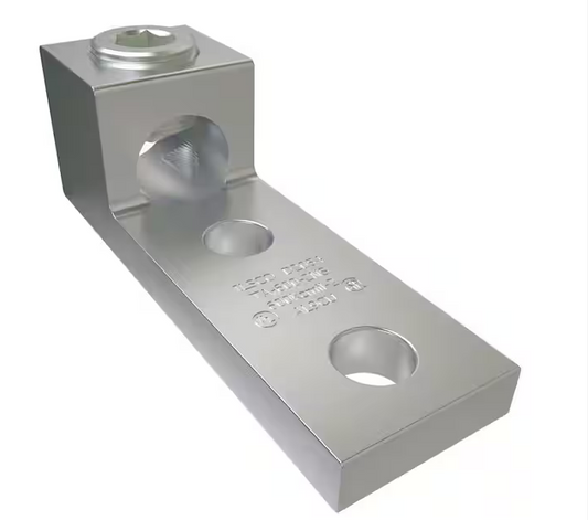 Aluminum Mechanical Lug Connector, Conductor Range 600-2, 1 Port, 2 Holes, 1/2 in. Bolt Size - 91006426885