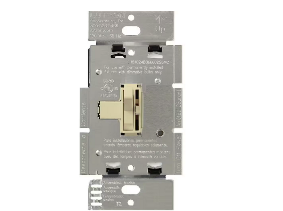 Toggler Dimmer Switch for Magnetic Low-Voltage, 600-Watt/Single-Pole, Ivory (AYLV-600P-IV)