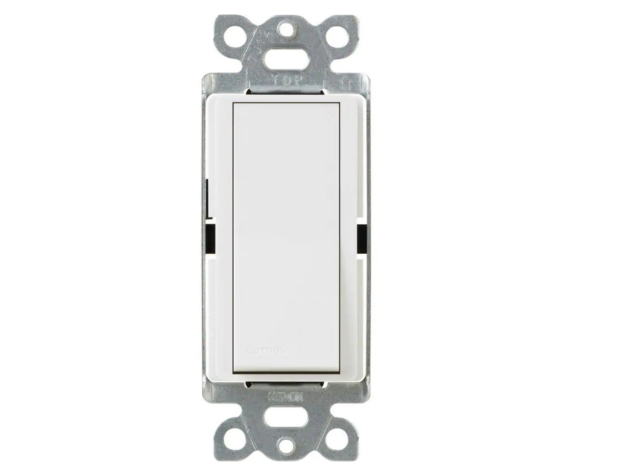 Claro On/Off Switch with Locator Light, 15 Amp/4 Way, White (CA-4PSNL-WH)