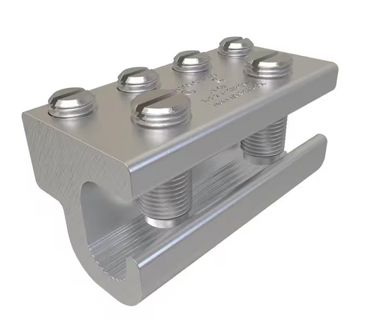 Aluminum Intersystem Ground Tap Connector, Main Conductor Range 1/0-8, Tap Range 2-14 (2-Pack) - 91006426879