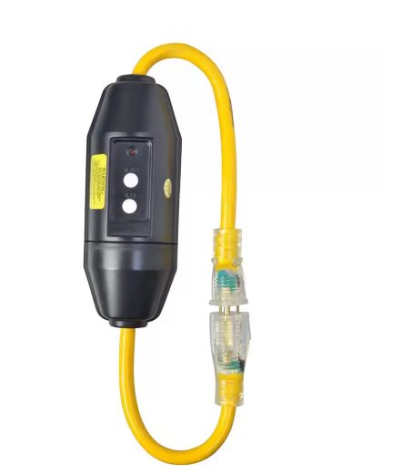 2 ft. 12/3 SJTW In-Line GFCI Heavy-Duty Cord with Power Light Plug - 91000496819