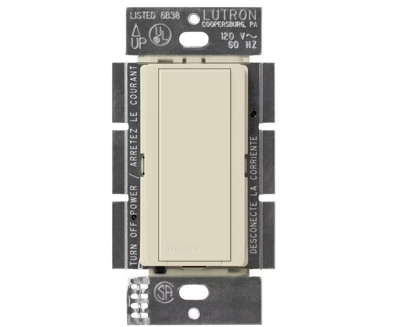 Maestro Companion Switch, for use with Maestro LED+ Dimmer Switches, 8-Amp, Light Almond (MA-AS-LA) - 91001257064