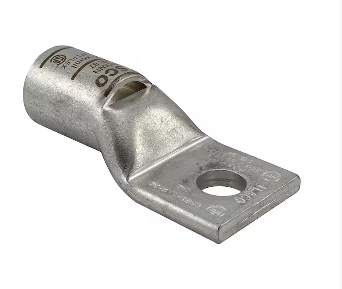 Surecrimp Copper Compression Lug Connector, Conductor Size 4, 1 Hole, 3/8 in. Bolt Size (6-Pack) - 91006426925