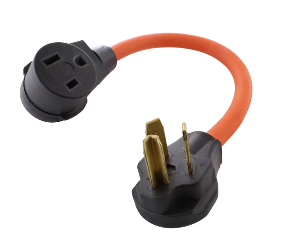 10/3 STW 1.5 ft. Welder Adapter Cord 3-Prong 10-30P Dryer Plug to 6-50R Welder Outlet - 91002880751