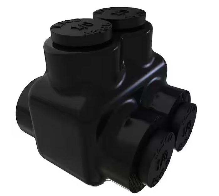 Nimbus Insulated Aluminum Multi-Tap Connector, Conductor Range 1/0-14, 2-Ports, Dual Sided Entry, Tin Plated - 91006426835