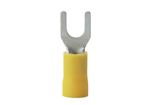 12 - 10 AWG #8 - 10 Stud Size Spade Terminals, Yellow (15-Pack) - 9433737