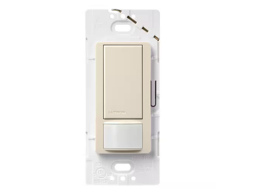 Maestro Motion Sensor Switch, No Neutral Required, 5-Amp, Single-Pole/Multi-Location, Light Almond (MS-OPS5MH-LA) - 9493676