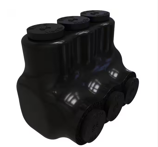 Nimbus Insulated Aluminum Multi-Tap Connector, Conductor Range 4-14, 3 Ports, Single Sided Entry - 91006426760