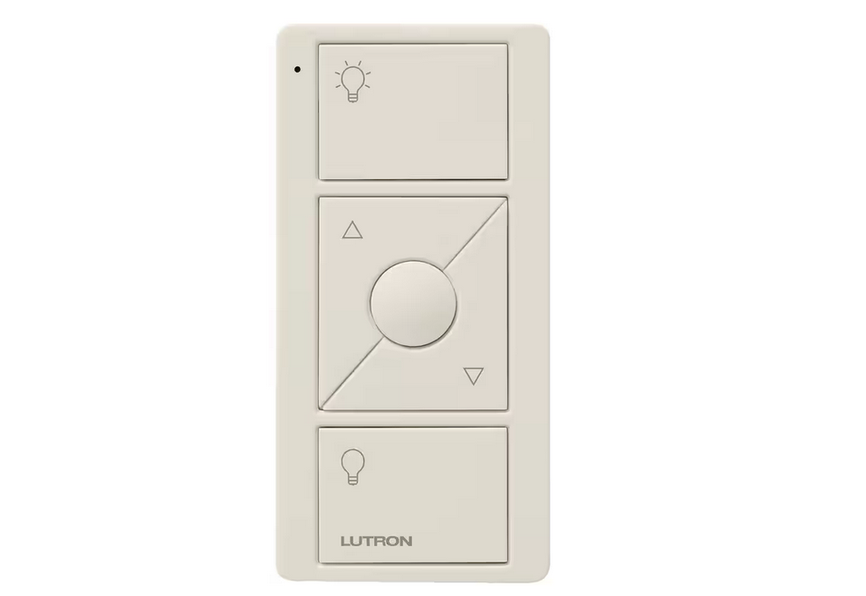 Pico Smart Remote (3-Button, Dimming) for Caseta Smart Dimmer Switch, Light Almond (PJ2-3BRL-LA-L01R)