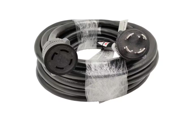 25 ft. 10/4 125-Volt/250-Volt 30 Amp 4-Prong NEMA L14-30 Generator Power Extension Cord (NEMA L14-30P to L14-30R) - 91006382764