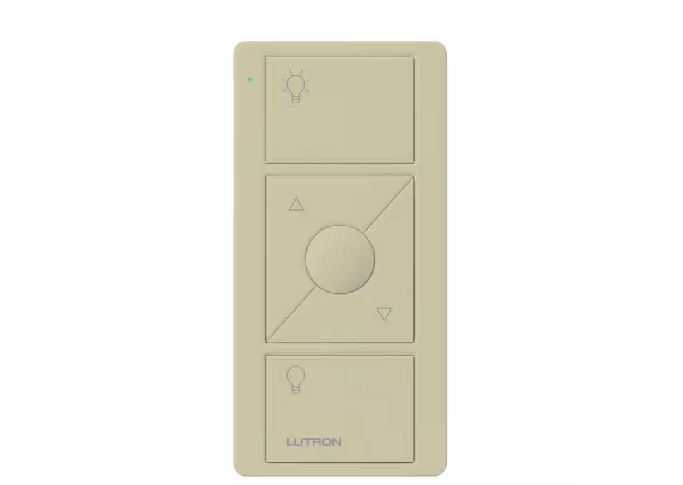 Pico Smart Remote (3-Button, Dimming) for Caseta Smart Dimmer Switch, Ivory (PJ2-3BRL-GIV-L01)