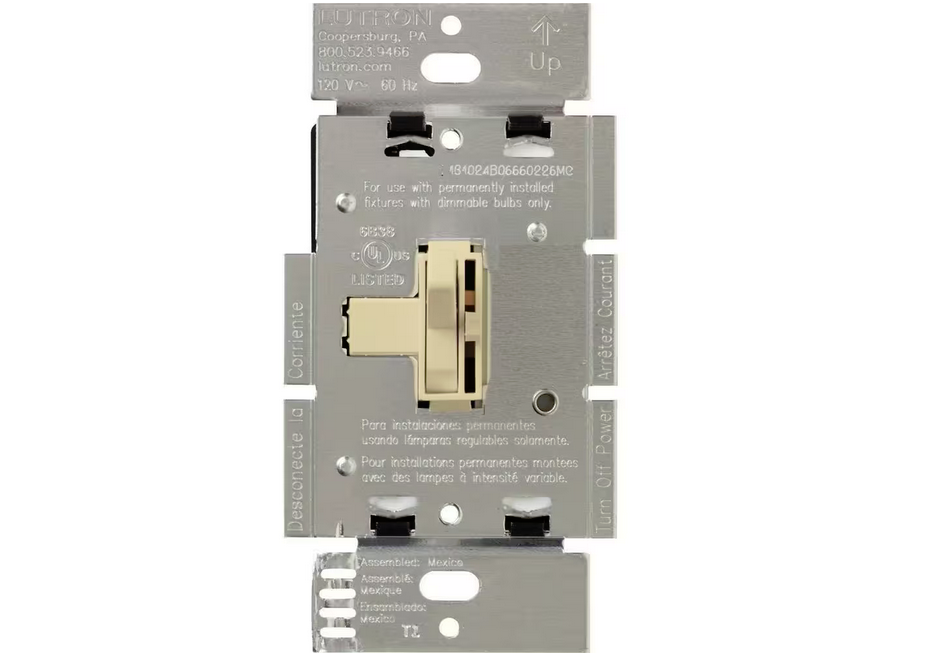 Toggler Dimmer Switch for Magnetic Low-Voltage, 600-Watt/3-Way, Ivory (AYLV-603P-IV)