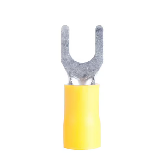 12-10 AWG Spade Terminal, 8-10 Stud, Yellow, 50/Pkg (Case of 4)