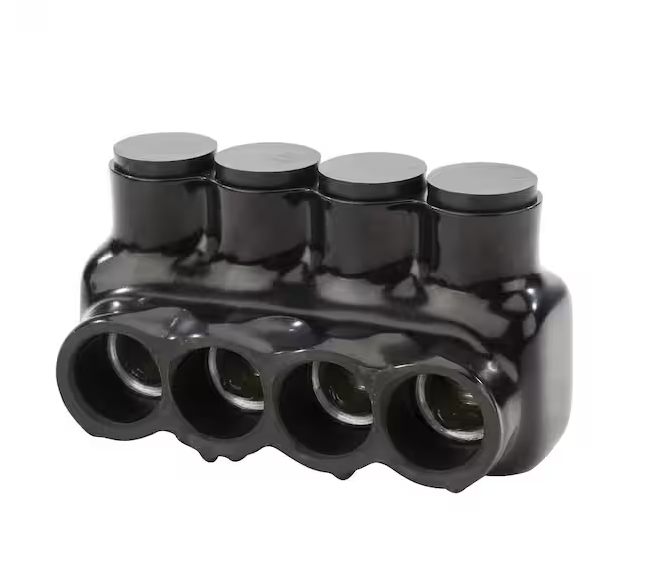 250 MCM - 6 AWG Bagged Insulated Multi-Tap Connector, Black - 91001839957