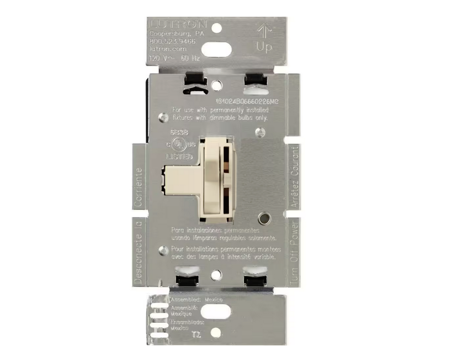Toggler Dimmer Switch for Magnetic Low-Voltage, 600-Watt/3-Way, Light Almond (AYLV-603P-LA)