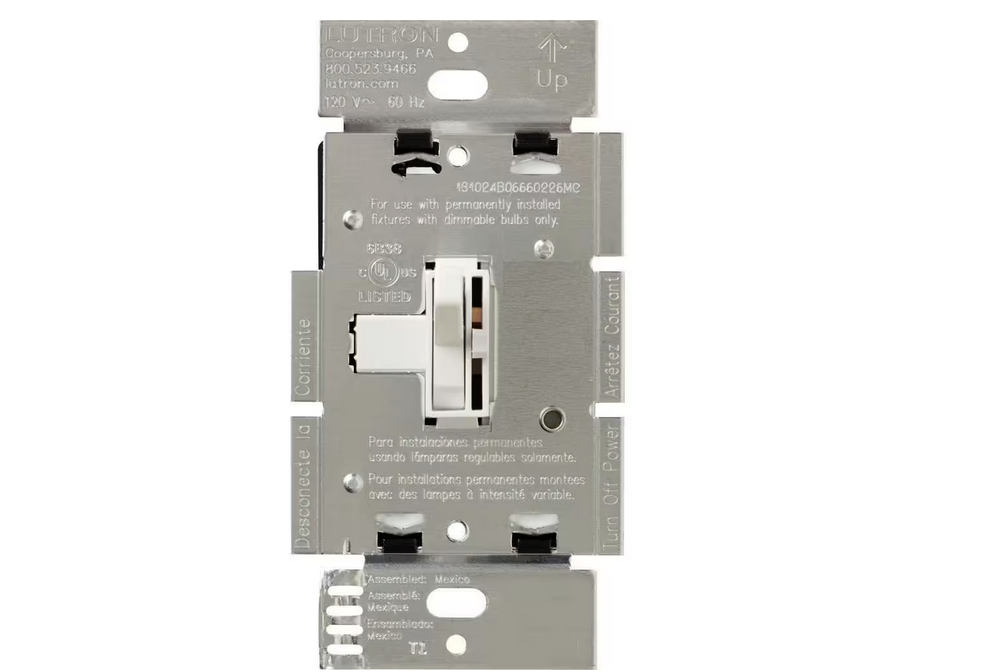 Toggler Dimmer Switch for Magnetic Low-Voltage, 600-Watt/3-Way, White (AYLV-603P-WH)