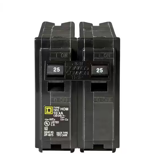 Homeline 25 Amp 2-Pole Circuit Breaker(HOM225CP) - 9516173
