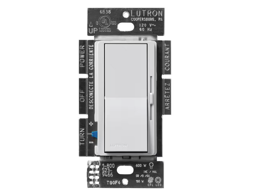 Diva LED+ Dimmer Switch for Dimmable LED and Incandescent Bulbs, 150-Watt/Single-Pole or 3-Way, Mist (DVSCCL-153P-MI) - 91009229336