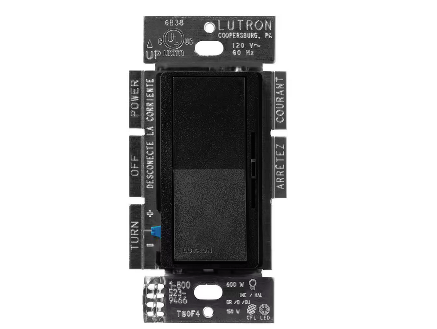 Diva LED+ Dimmer Switch for Dimmable LED Bulbs, 150-Watt/Single-Pole or 3-Way, Midnight (DVSCCL-153P-MN)