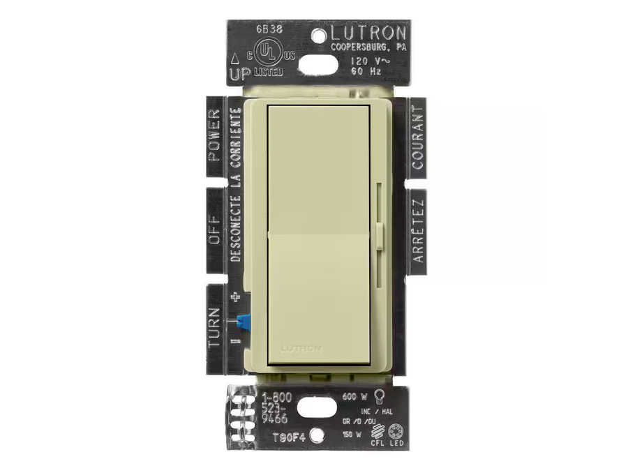 Diva LED+ Dimmer Switch for Dimmable LED and Incandescent Bulbs, 150-Watt/Single-Pole or 3-Way, Sage (DVSCCL-153P-SA) - 91009229170