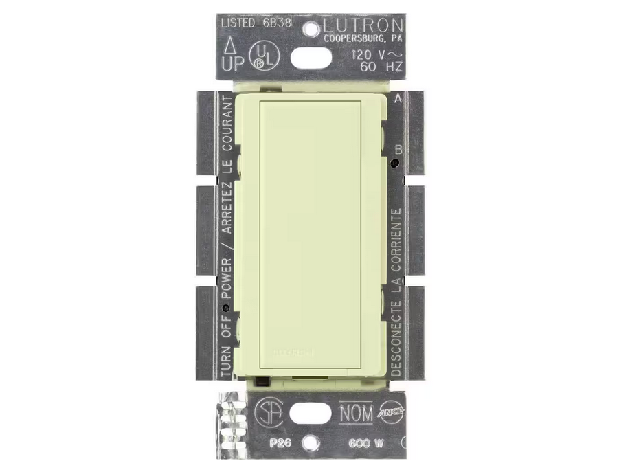 Maestro Companion Switch, for use with Maestro LED+ Dimmer Switches, 8-Amp, Almond (MA-AS-AL) - 91001257059