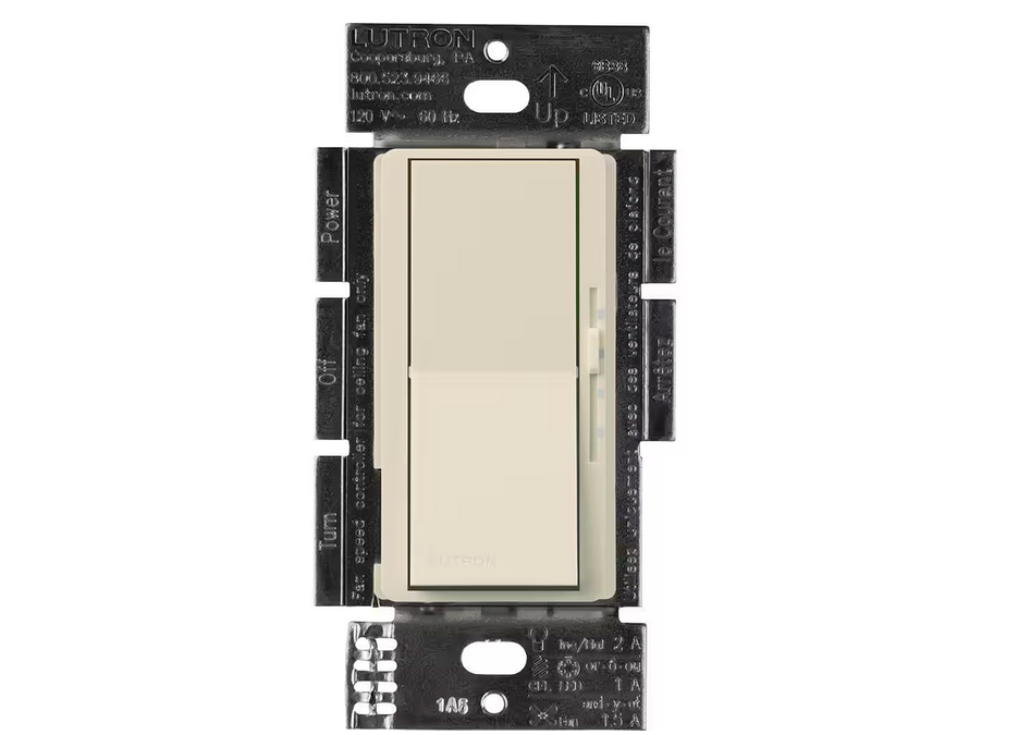 Diva Fan Control and Light Switch for LEDs, CFL's, Incandescent and Halogen, Light Almond - 91002765061