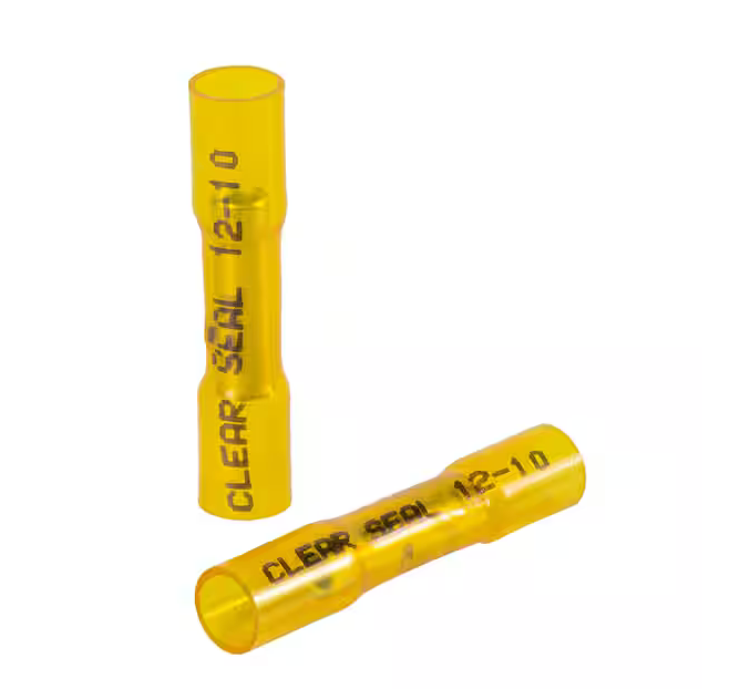 12-10 AWG Clear Seal Heat-Shrink Butt Splice Terminal (25-Pack) - 91006395434