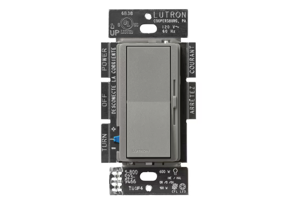 Diva LED+ Dimmer Switch for Dimmable LED Bulbs, 150-Watt/Single-Pole or 3-Way, Cobblestone (DVSCCL-153P-CS) - 91009229169