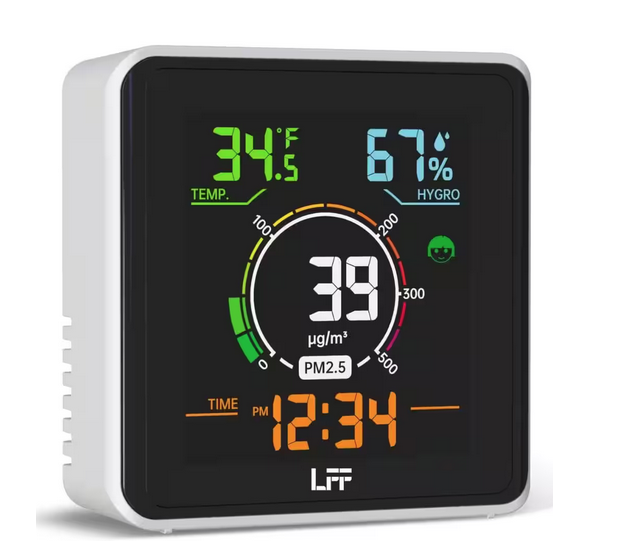 Air Quality Monitor PM2.5 Detector, Temperature Tester, Humidity Meter with Real Time Color Display Backlight - 91010997239