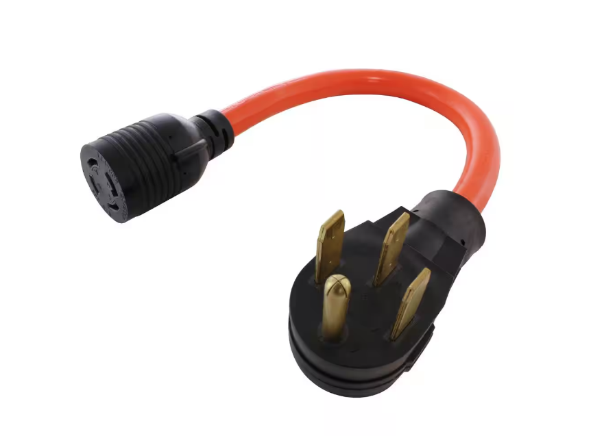 10/4 STW 1.5FT 1450P 50 Amp RV/Range/Generator Plug to L14-30R 4-Prong 30 Amp Locking Connector - 91002880783