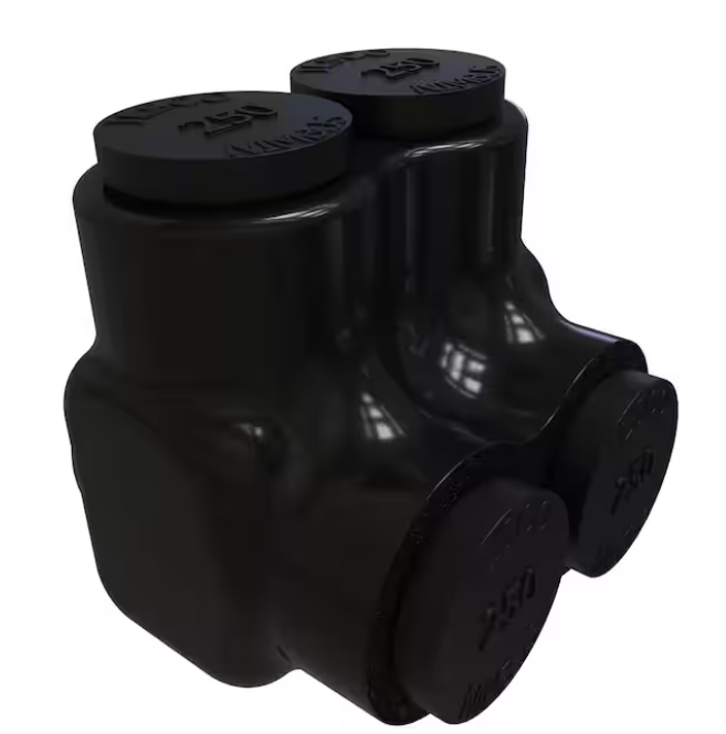 Nimbus Insulated Aluminum Multi-Tap Connector, Conductor Range 250-6, 2 Ports, Single Sided Entry - 91006426792