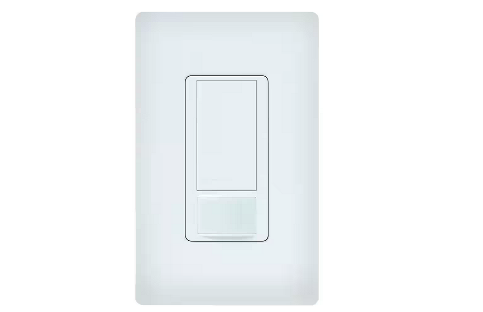 Maestro Dual Voltage Vacancy Sensor Switch, 6-Amp/Single-Pole, Snow (MS-VPS6M2-DV-SW)