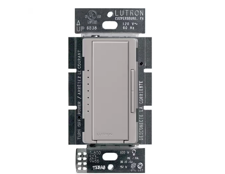 Maestro LED+ Dimmer Switch for Dimmable LED Bulbs, 150W/Single-Pole or Multi-Location, Gray (MACL-153M-GR)