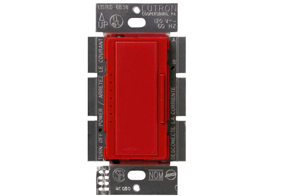 Maestro LED+ Dimmer Switch for Dimmable LED Bulbs, 150W/Single-Pole or Multi-Location, Hot (MACL-153M-HT)