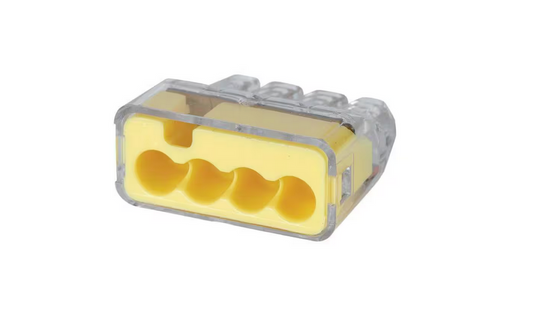 34 Yellow In-Sure 4-Port Connector (100-Pack) - 9631352