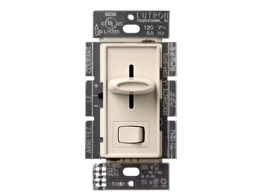 Skylark LED+ Dimmer Switch for Dimmable LED Bulbs, 150W LED/Single-Pole or 3-Way, Light Almond (SCL-153P-LA)