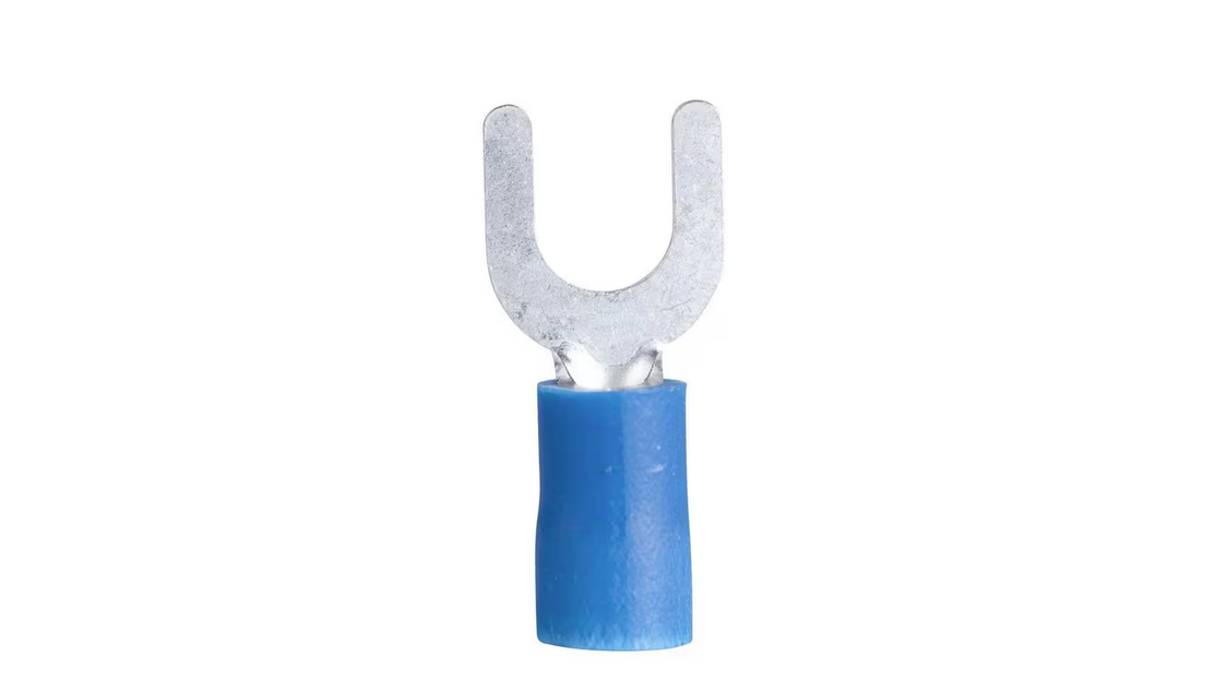 16-14 AWG 4-6 Stud Spade Terminal, Vinyl Blue (10-Pack) - 9289323
