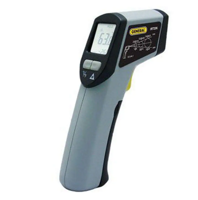 Laser Temperature Infrared Thermometer Gun with 8:1 Spot Ratio, Max Temp 608 Degree with Backlit LCD display - 9879168