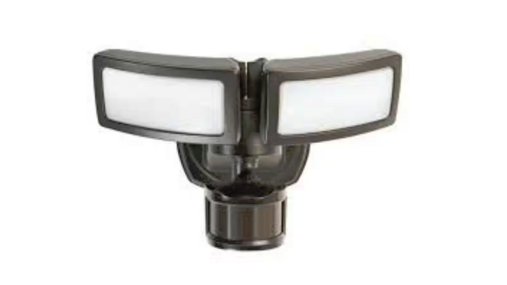 Motion-Sensing Hardwired LED Bronze Security Floodlight - 91005963383