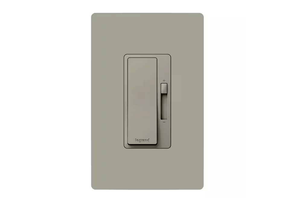 radiant 150-Watt Single-Pole/3-Way LED Advanced Decorator Rocker Dimmer with Wall Plate, Nickel - 91010854183