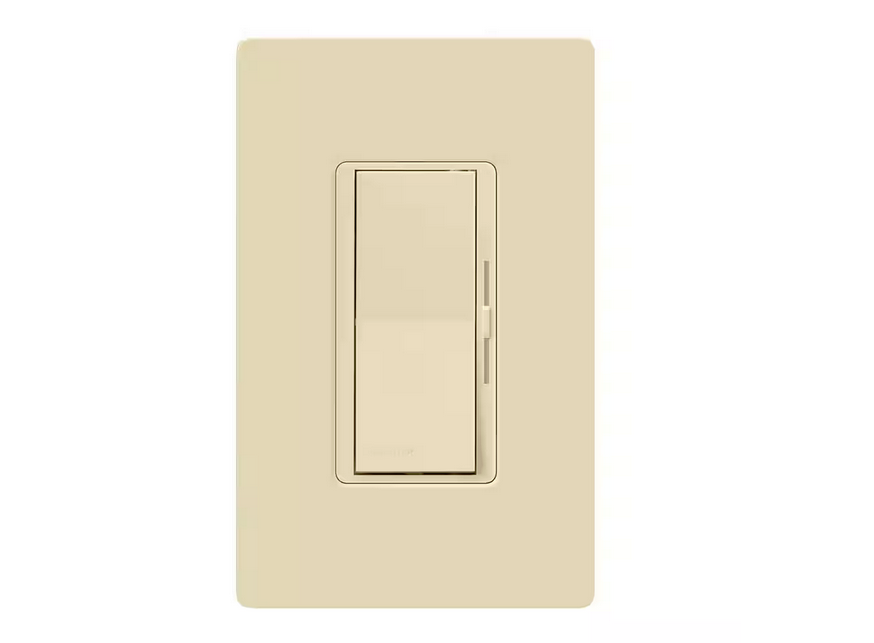 Diva LED+ Dimmer Switch with Wallplate for Dimmable LED Bulbs, 150-Watt/Single-Pole or 3-Way, Ivory (DVWCL-153PH-IV) - 91002263991